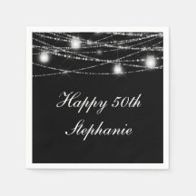 ハッピー50誕生日メイスンジャースライツ白黒