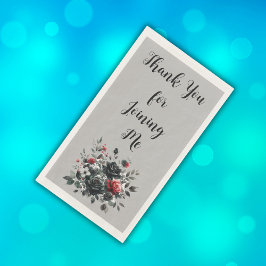 ハッピー50誕生日レッド&ブラックバラ |