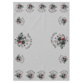 ハッピー50誕生日レッド&ブラックバラ | テーブルクロス (正面)