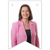 ハッピー50誕生日写真ホットピンクのバンティングフラグ バンティングフラッグ (第1の旗)