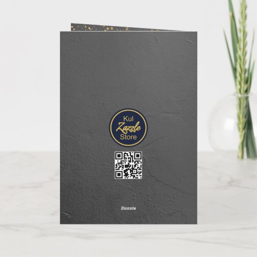 ハッピー50誕生日折り畳みグリーティングカード カード (裏面)