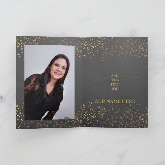 ハッピー50誕生日折り畳みグリーティングカード カード (内部)