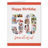 ハッピー50誕生日番号50フォトコラージュ大 (正面)