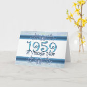 ハッピー50誕生日1959年ヴィンテージ年 カード (黄色い花)