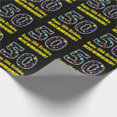 ハッピー50誕生日、おもしろいスカラフルターズ50 ラッピングペーパー (角)