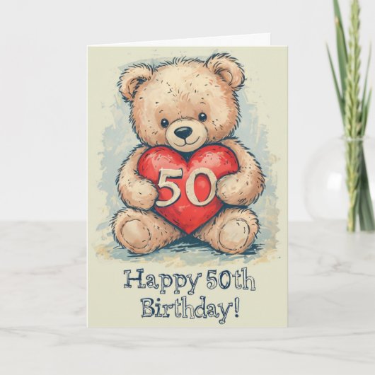 ハッピー50誕生日 カード (正面)