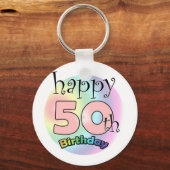 ハッピー50誕生日(ローゼ) キーホルダー (正面)