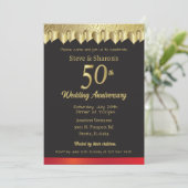 ハッピー50thゴールデンハート記念日 招待状 (スタンド正面)