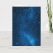 ハッピー50th誕生日ブルー金ゴールド カード (裏面)