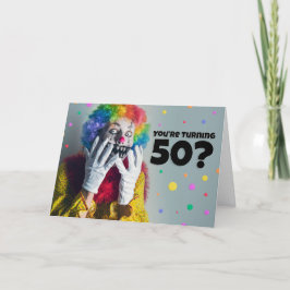 ハッピー50th誕生日不気味なピエロユーモア シーズンカード