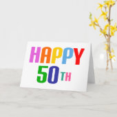 ハッピー50th カード (黄色い花)