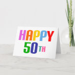 ハッピー50th カード<br><div class="desc">文字カラフルことわざ:「Happy 50th」</div>