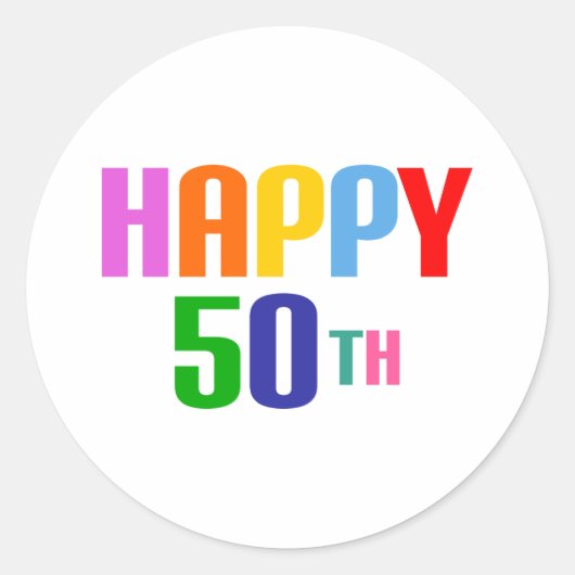 ハッピー50th ラウンドシール (正面)