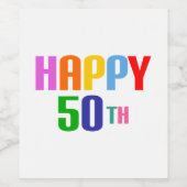 ハッピー50th ワインラベル (シングルラベル)