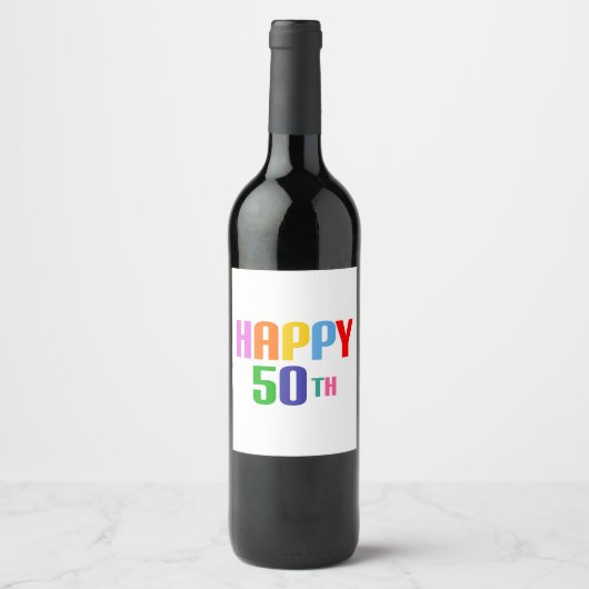 ハッピー50th ワインラベル (正面)