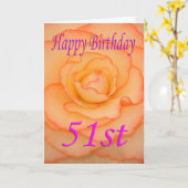 ハッピー51誕生日花 カード (黄色い花)