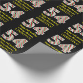 ハッピー54誕生日&メリークリスマス，名前をカスタムする ラッピングペーパー (角)