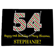 ハッピー54誕生日&メリークリスマス，名前をカスタムする