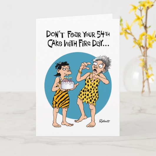 ハッピー54th誕生日 カード (黄色い花)