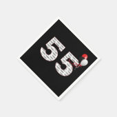 ハッピー55誕生日オンブラックナプキンス スタンダードカクテルナプキン (角)