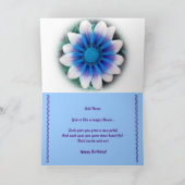 ハッピー55誕生日魔法ブルーフラワー カード (内部)