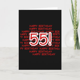 ハッピー55th誕生日 カード