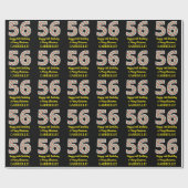 ハッピー56誕生日&メリークリスマス,名前をカスタムする ラッピングペーパー (フラット)