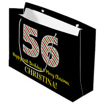 ハッピー56誕生日&メリークリスマス，名前をカスタムする