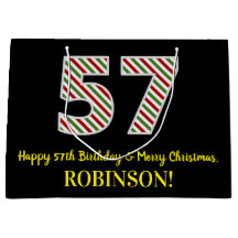 ハッピー57誕生日&メリークリスマス，名前をカスタムする
