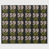 ハッピー59誕生日&メリークリスマス,名前をカスタムする ラッピングペーパー (フラット)