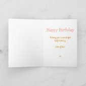 ハッピー6カ月誕生日バレリナピンク カード (内部)