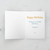 ハッピー6ヶ月誕生日ペンギン&ムーンブルー カード (内部)