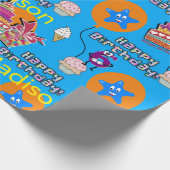 ハッピー6誕生日ラッピング紙バルーン#6 ラッピングペーパー (角)