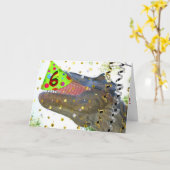 ハッピー6誕生日/恐竜 カード (黄色い花)