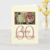 ハッピー60周年記念バラ カード (黄色い花)