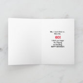 ハッピー60誕生日ひねりユーモアのある カード (内部)