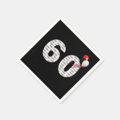 ハッピー60誕生日オンブラック スタンダードカクテルナプキン (角)