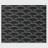 ハッピー60誕生日オンブラック ラッピングペーパー (フラット)