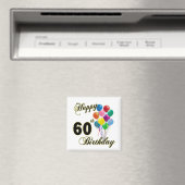 ハッピー60誕生日ギフトと誕生日アパレル マグネット (インサイチュ (食洗機))