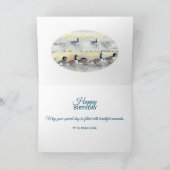 ハッピー60誕生日グースバードアートウォーターカラーカード カード (内部)