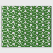 ハッピー60誕生日ゴルフボール ラッピングペーパー (フラット)