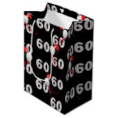 ハッピー60誕生日バルーン中抱き枕 ミディアムペーパーバッグ (正面アングル)