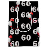 ハッピー60誕生日バルーン中抱き枕 ミディアムペーパーバッグ (裏面)