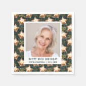 ハッピー60誕生日フォトグラムスターバルーン スタンダードカクテルナプキン (正面)