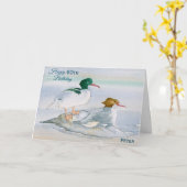 ハッピー60誕生日メルガンザーダックウォーターカラーカード カード (黄色い花)