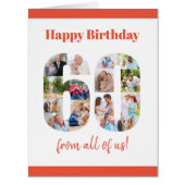 ハッピー60誕生日60ナンバー写真コラージュ大 (正面)