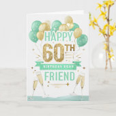 ハッピー60誕生日 カード (黄色い花)