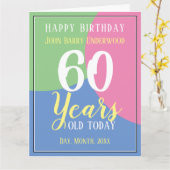 ハッピー60誕生日 カード (黄色い花)