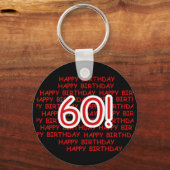 ハッピー60誕生日 キーホルダー (正面)