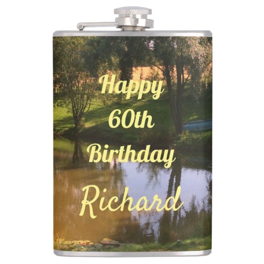 ハッピー60誕生日 フラスク (正面)
